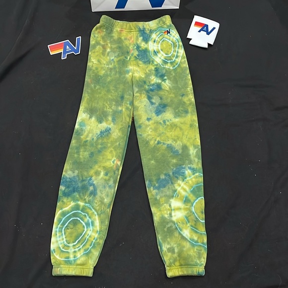 - NWT Aviator Nation Kids Hand dyed Sweatpants Size 14 - Picture 2 of 4